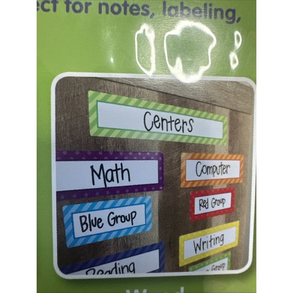 Teacher Created Resources Clingy Playful Patterns Labels 13 Write On Wipe Off